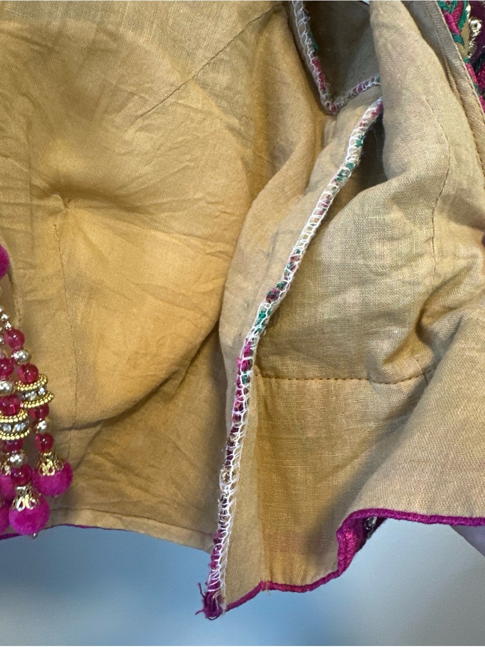 Handmade Embroidered Indian Choli Blouse | Floral Crop Top Festival Ethnic Boho - Picture 13 of 16